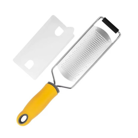 Razatoare manuala Cyrax, perie inclusa, Inox, usor de utilizat, 31x6.7 cm, Galben