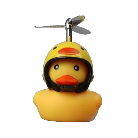 Ratusca Decorativa, Cyrax, pentru Bicicleta, Motocicleta, Masina, cu Sistem de Prindere, Lumini, 7.5 x 9 cm, cu Casca, Galben