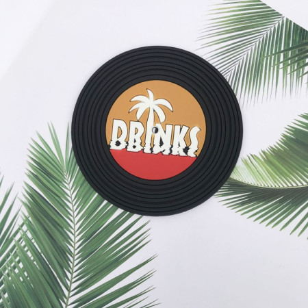 Cyrax Set 5 Suporturi pentru Pahare, Filppy, din PVC, Diametru 9 cm, Rezistent la Caldura, Multicolor