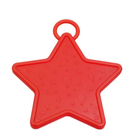 Set 4 Greutati pentru Baloanele cu Heliu, Cyrax, 60 grame, 15 grame fiecare, Plastic, Forma Stelute, Multicolor