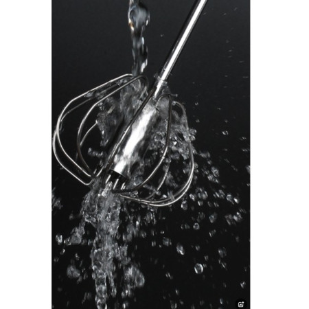 Mixer Manual, Cyrax, pentru Oua Smantana Frisca Aluat, Maner Otel Inoxidabil, Usor de Utilizat si Depozitat, 33 x 7 cm Argintiu