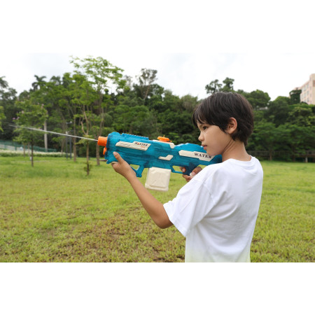 Pistol cu Apa Electric, Cyrax, +6 Ani, Rezervor 650 ml, Incarcare USB, din Plastic, 59 x 23 x 6 cm, Albastru