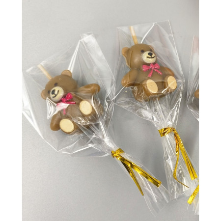 Lumanare de Tort, Cyrax, Model Ursulet, Party, 8 x 3.2 cm, Maro