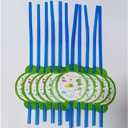 Set 10 Paie, Cyrax, Colectia Dino Park, 26 x 7 cm, din Carton/Plastic, Multicolor