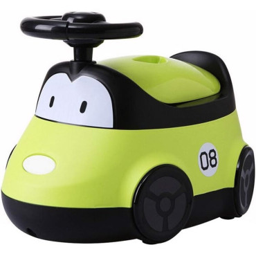 Olita pentru Copii, Cyrax, +1an, Portabila, Design Masinuta cu Capac, Model Prietenos, Non-Toxic, Compartiment Detasabil, Usor de Curatat, Verde