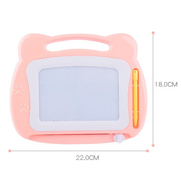 Tabla Magnetica pentru desen Cyrax, Pix, forma dreptunghi, dimensiuni 23x17 cm, Dezvolta Creativitatea, cu picioare suport, Portocaliu