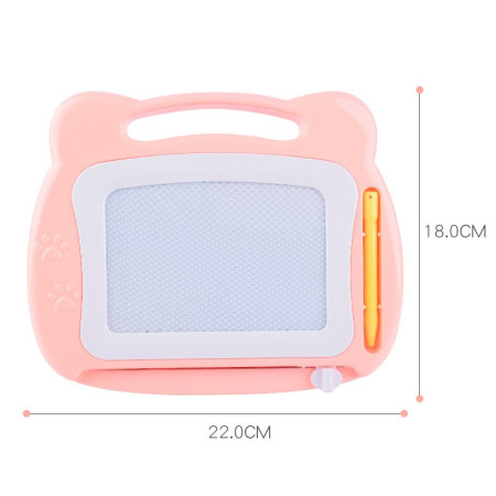 Tabla Magnetica pentru desen Cyrax, Pix, forma dreptunghi, dimensiuni 23x17 cm, Dezvolta Creativitatea, cu picioare suport, Portocaliu