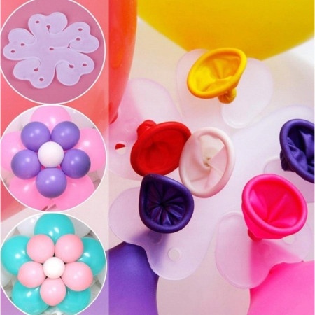 Suport pentru Baloane, Cyrax, care Formeaza o Floare, cu Un Singur Strat, pentru 6 Baloane, 6x6cm, 2.7g