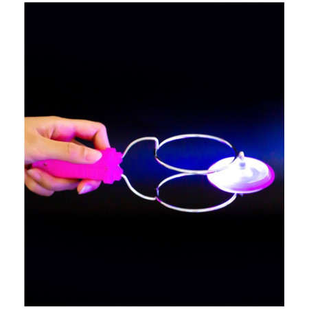 Jucarie Interactiva, Cyrax, Titirez Magnetic, cu Led, 19.8 x 5 cm, Roz