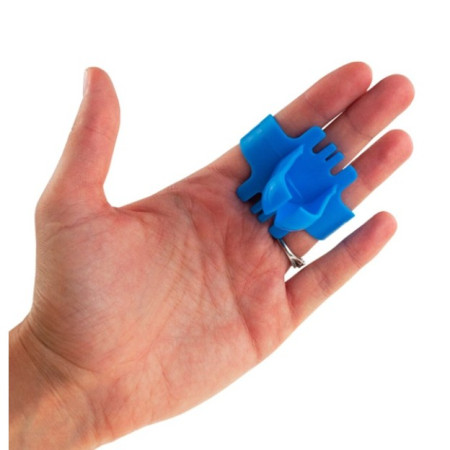 Dispozitiv de Legat Baloane, Cyrax, din Plastic, pentru Mana, 6.5 x 5.5 cm, Albastru