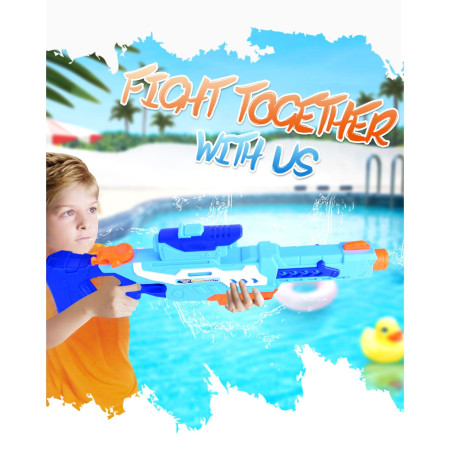 Pistol cu Apa pentru Copii, Rezervor, Pentru Piscina/Plaja, Cyrax, 6ani+,  Albastru, 1200ML