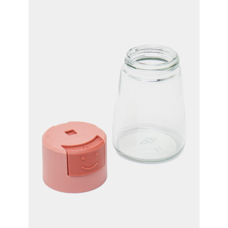 Dozator Condimente, Cyrax, din Stilca, 180 ml, Rezistenta la Umidiate, 11.3 x 6.4 cm, Masura 5g, Roz