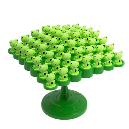 Joc Interactiv, Cyrax, Broaste in Echilibru, +3 Ani, din Plastic, 50 de Pioni, Placa de Echilibru, Roata cu Pedepse, Zar, 14 x 7 x 14 cm, Verde