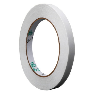 Banda Dubla Adeziva, Cyrax, Banda Adeziva cu Burete, pentru Cadouri si Ambalaje, 2 m, Latime 0.8 cm, Alb