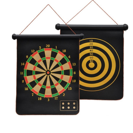 Set Joc Darts Cyrax, Doua Fete pentru Joc, 6 Sageti Incluse, Magnetic, Dimensiuni 37 x 40 cm, Design clasic, Multicolor