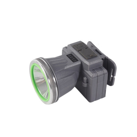 Lanterna LED de Montat pe Cap,  cu Raza Lunga de Zoom, Reincarcabila USB, Far Telescopic, Rezistent la Apa, Reglabil, pentru Pescuit in Aer Liber, Camping, Lumina Puternica, Lanterna, 7.5x5.8x5.5 cm, Gri