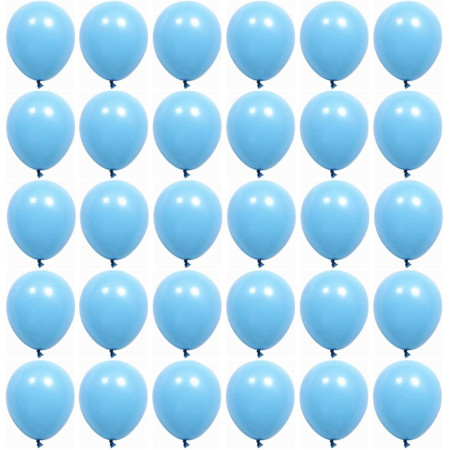 Set 12 Baloane, Cyrax, din Latex Standard, 13 cm, Albastru Deschis