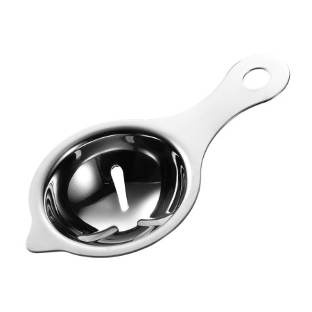 Cyrax Separator de oua, separa albusul de galbenus, inox, usor de folosit, 14x7.5 cm, argintiu