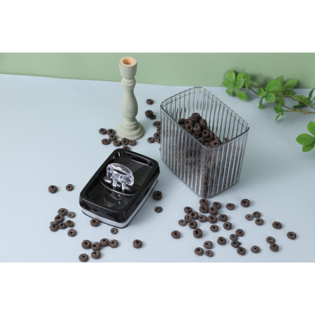 Set 6 Recipiente din Plastic, Cyrax, pentru Alimente/Obiecte, Inchidere Ermetica, Textura Ondulata, 6 x 1.5l, Transparent