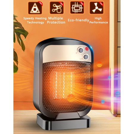 Radiator electric vertical mic  incalzitor cu 3 trepte de putere , 1800w, negru