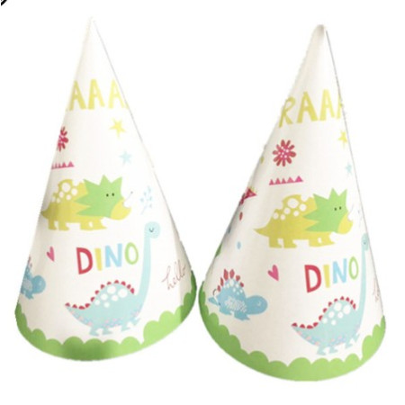 Set 6 Coifuri, Cyrax, Colectia Dino Park, 20 x 14 cm, din Carton, Multicolor