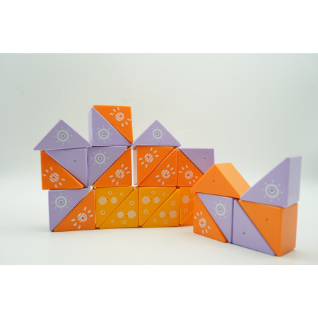 Set inteligent de constructie cu piese magnetice, Cyrax, 26 piese, pentru copii, +3 ani, multicolor