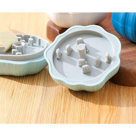 Presa Manuala pentru Usturoi, Cyrax, Model Usturoi, 7 x 7.5 cm, din Plastic, Albastru Deschis