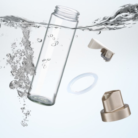 Dispenser pentru Ulei, Cyrax, Deschidere si Inchidere Automata a Rezervorul, cu Inductie Gravitationala, 500 ml, 26.1x6.2x6.2cm, Gri