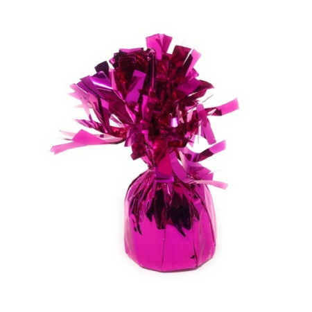 Greutate pentru Baloane cu Heliu, Cyrax, din Folie cu Franjuri, 170g, 13 x 5 x 3 cm, Roz