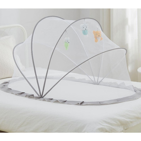 Husa Anti-Tantari, Cyrax, Pliabila, Protectie 360 Grade, 0-1 An, 60 x 55 x 5 cm, Gri