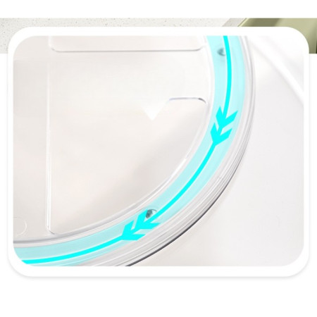 Suport Rotativ pentru Condimente, Cyrax, Multifunctional, Rotund, 360 de Grade, pentru Bucatarie, Plastic, 30.5x30.5x10 cm, Transparent