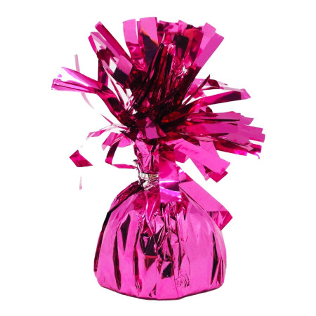 Greutate pentru Baloane cu Heliu, Cyrax, din Folie cu Franjuri, 170g, 13 x 5 x 3 cm, Roz