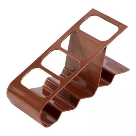 Suport de Birou,  din Plastic, pentru Telecomenzi, Telefoane, 18 x 7 x 9 cm, Maro