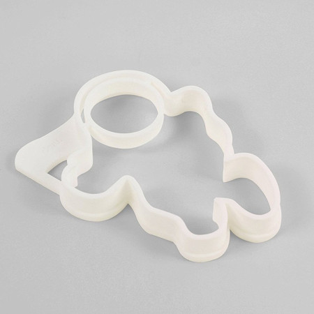 Forma pentru Alimente, Cyrax, pentru Omlete/Prajituri/Clatite, din Silicon, Model Astronaut,15 x 11.5 x 2 cm, Alb