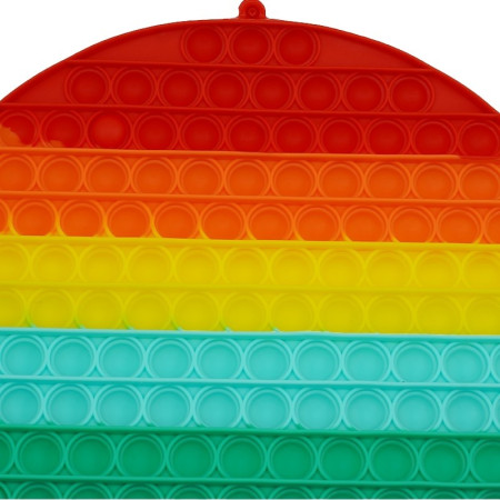 Cyrax Jucarie antistres din silicon Pop it now, forma Rotund, multicolor, urias