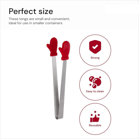 Cleste Creativ pentru Mancare, Cyrax, Model Manusi din Silicon, 14.5x3 cm, Rezistent la Temperaturi Inalte si Coroziune, Rosu