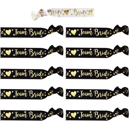 Set 11 Bratari, Cyrax, pentru Petrecerea Burlacitelor, din Panza, Marime Universala, Alb/Negru