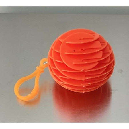 Jucarie Worm Fidget de Decompresie, Cyrax, Anti Stres, Dimensiune Compacta 6 cm, Dimensiune Extinsa 15.5 cm, Portocaliu