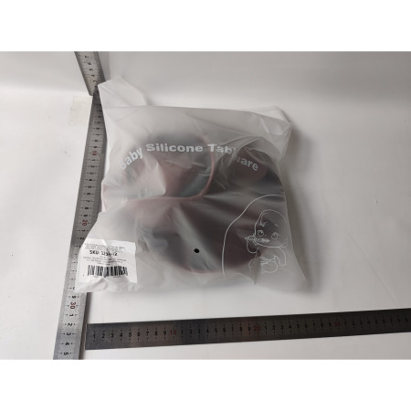 Set 8 piese diversificare bebelusi si copii din silicon Cyrax, baveta, farfurie compartimentata cu ventuza, bol cu ventuza, tacamuri din lemn si silicon, cana pentru gustari, fara alergeni, maro