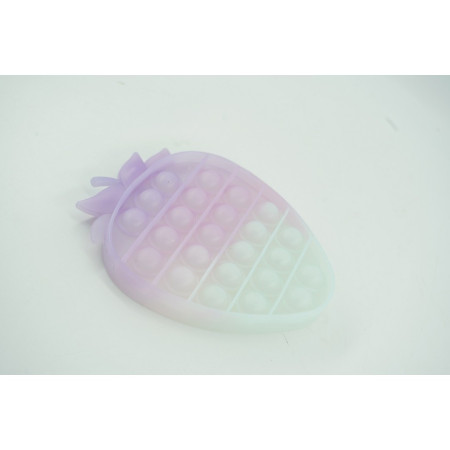 Cyrax Jucarie antistres din silicon, Pop it Now and Flip It, Capsuna, Transparent