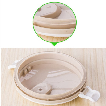 Caserola pentru alimente Cyrax, lunch box, 700 ml, otel inoxidabil, maner, valva aerisire, inchidere etansa, 15 x 8.5 cm, albastru