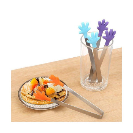 Cleste Creativ pentru Mancare, Cyrax, Model Manute din Silicon, 14.5x3 cm, Rezistent la Temperaturi Inalte si Coroziune, Albastru