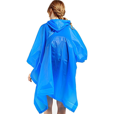 Pelerina de Ploaie,  pentru Adulti, EVA, Tip Poncho, Impermeabila, Rezistenta la Vant, Capse Laterale, 160 g, Albastru