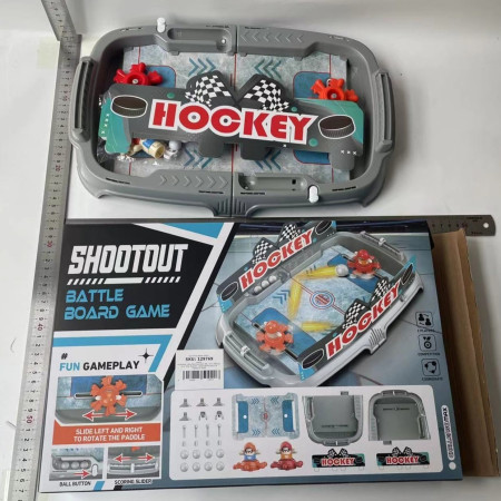 Joc de Masa Interactiv Ice Hockey pentru Copii, Cyrax, 4 Mingi, Tabela Scor, 40.7x27x14.5 cm, Multicolor