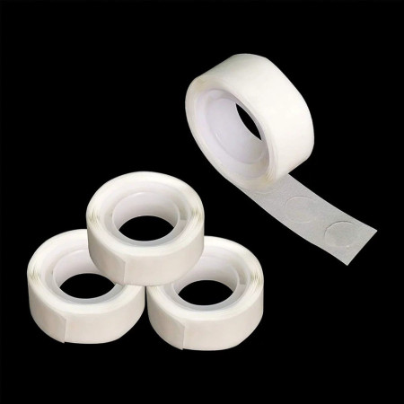 Rola Dubla-Adeziva, Cyrax, pentru Lipit Baloane, 100 de Buline cu Diametru 1.2 cm, Transparent