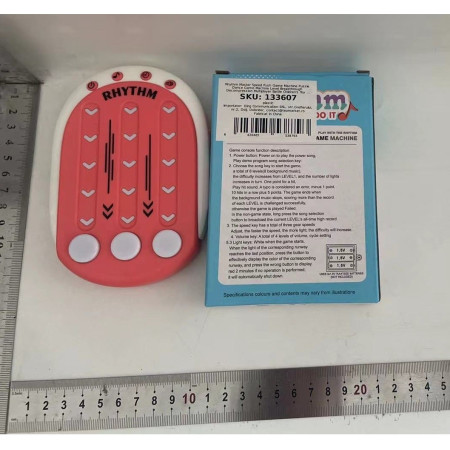 Jucarie Interactiva, Cyrax, Tip Jocuri Ritmice, +3 Ani, din ABS, 8 Niveluri de Joc, 9.5 x 2.5 x 13.6 cm, Rosu