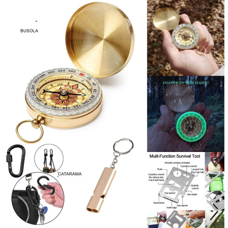 Kit supravietuire multifuncional  40 de Instrumente Profesionale, Echipament de prim-ajutor, Drumetie, Camping