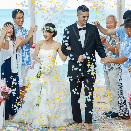 Tun Confetti, Cyrax, Best Wishes, Confetti Inimioare si Paiete, 60 x 5 cm, Roz Auriu