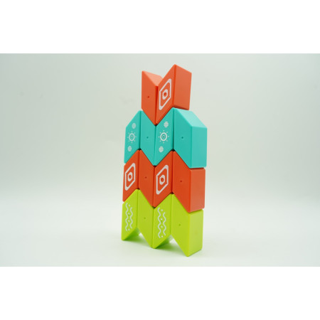 Cyrax Set inteligent de constructie cu piese magnetice, 26 piese, +3 ani, multicolor