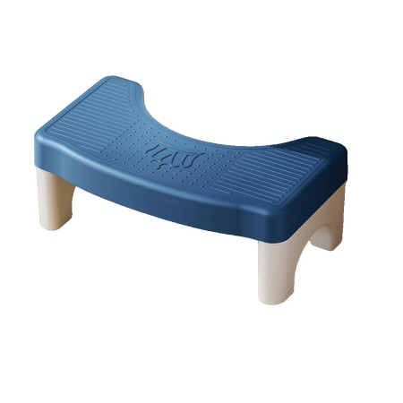 Scaunel WC, Cyrax, Tratament Impotriva Hemoroizilor si Constipatiei, Scaun Inaltator WC Copii, Suport Picioare WC, Taburet Inaltator Pozitia Corecta Ghemuit Pe WC, Plastic Rezistent, 17x22x38 cm, Albastru